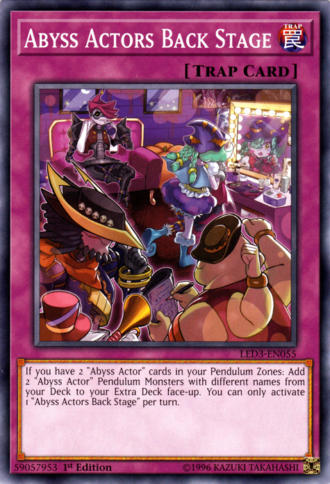 Abyss Actors Back Stage [LED3-EN055] Common | Deep Dive Games St. Marys