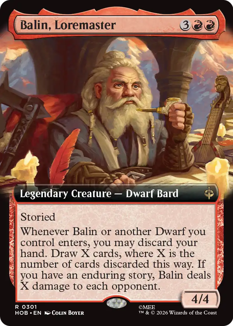 Balin, Loremaster (Extended Art) [The Hobbit] | Deep Dive Games St. Marys