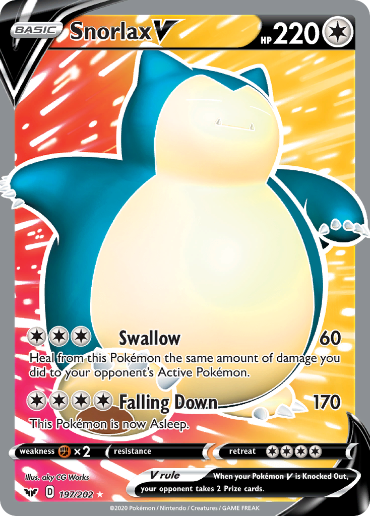 Snorlax V (197/202) [Sword & Shield: Base Set] | Deep Dive Games St. Marys