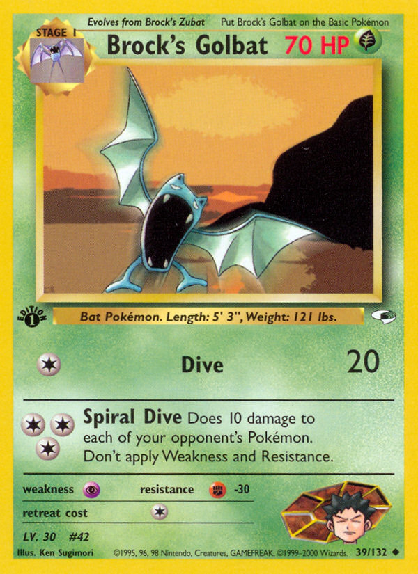 Brock's Golbat (39/132) [Gym Heroes 1st Edition] | Deep Dive Games St. Marys