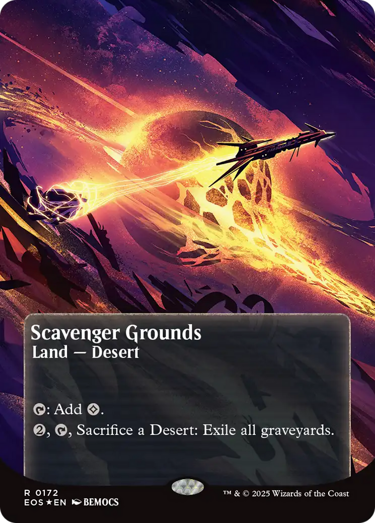 Scavenger Grounds (0172) (Borderless) (Galaxy Foil) [Edge of Eternities: Stellar Sights] | Deep Dive Games St. Marys
