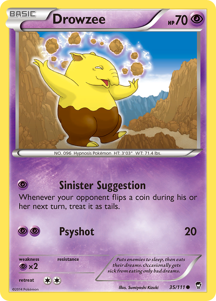 Drowzee (35/111) [XY: Furious Fists] | Deep Dive Games St. Marys