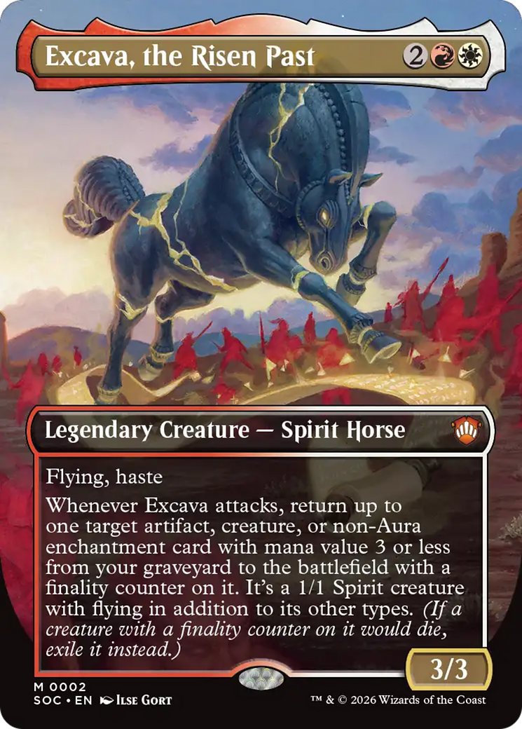 Excava, the Risen Past (Borderless) [Secrets of Strixhaven Commander] | Deep Dive Games St. Marys