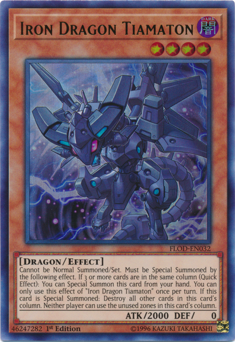 Iron Dragon Tiamaton [FLOD-EN032] Ultra Rare | Deep Dive Games St. Marys