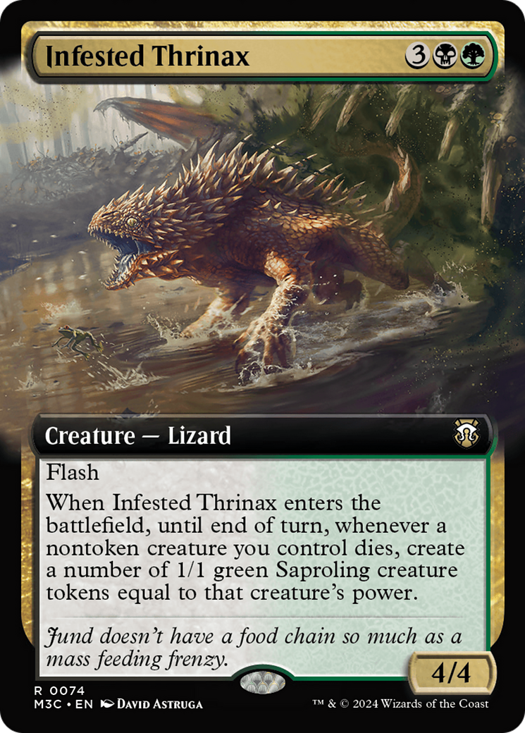 Infested Thrinax (Extended Art) [Modern Horizons 3 Commander] | Deep Dive Games St. Marys