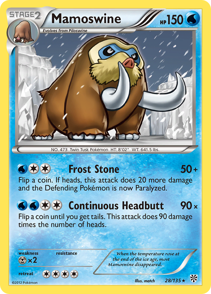 Mamoswine (28/135) [Black & White: Plasma Storm] | Deep Dive Games St. Marys