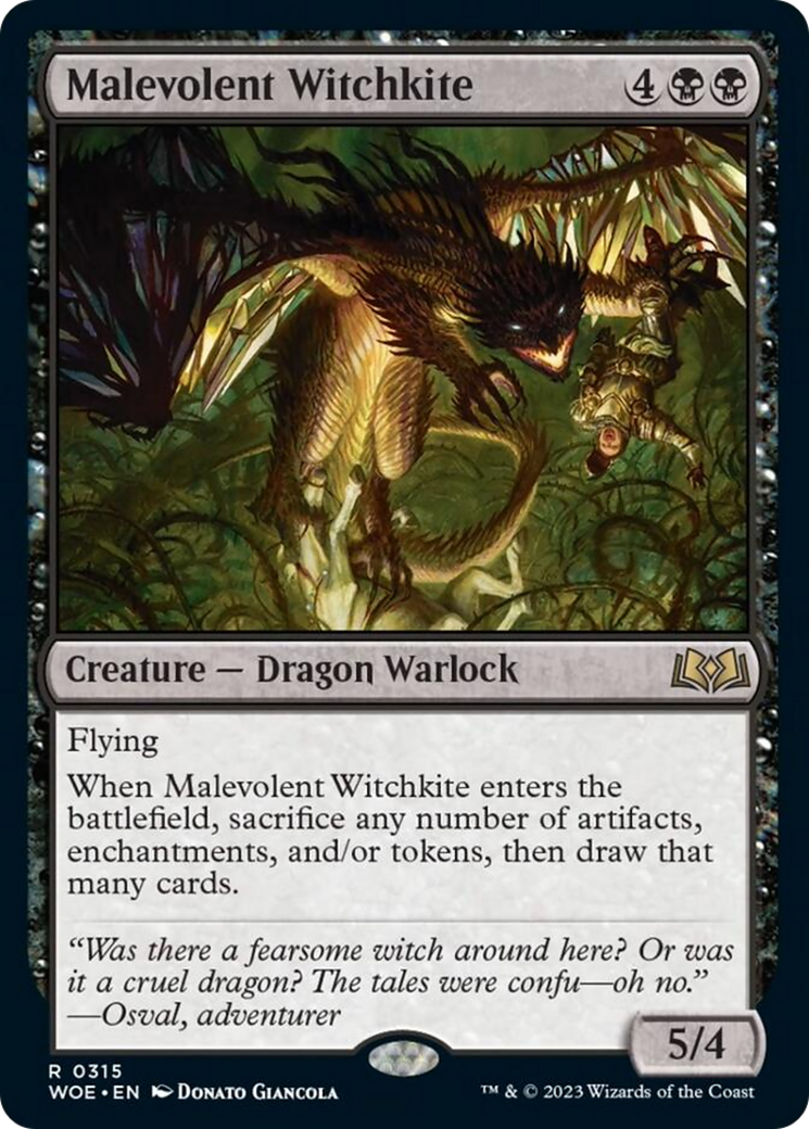 Malevolent Witchkite [Wilds of Eldraine] | Deep Dive Games St. Marys