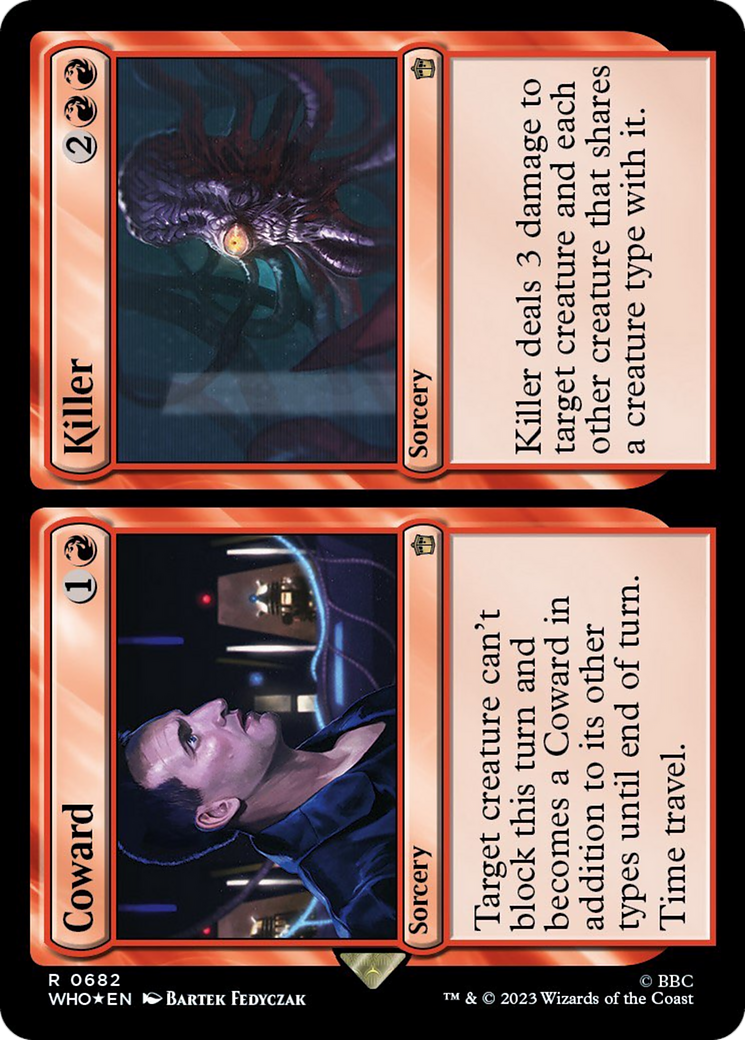 Coward // Killer (Surge Foil) [Doctor Who] | Deep Dive Games St. Marys