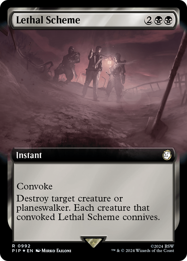 Lethal Scheme (Extended Art) (Surge Foil) [Fallout] | Deep Dive Games St. Marys