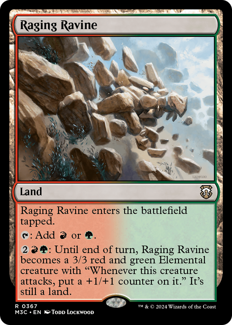 Raging Ravine (Ripple Foil) [Modern Horizons 3 Commander] | Deep Dive Games St. Marys