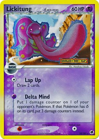 Lickitung (19/101) (Delta Species) (Stamped) [EX: Dragon Frontiers] | Deep Dive Games St. Marys