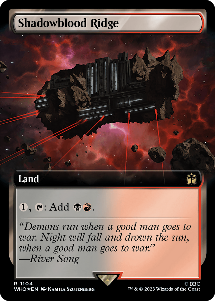 Shadowblood Ridge (Extended Art) (Surge Foil) [Doctor Who] | Deep Dive Games St. Marys