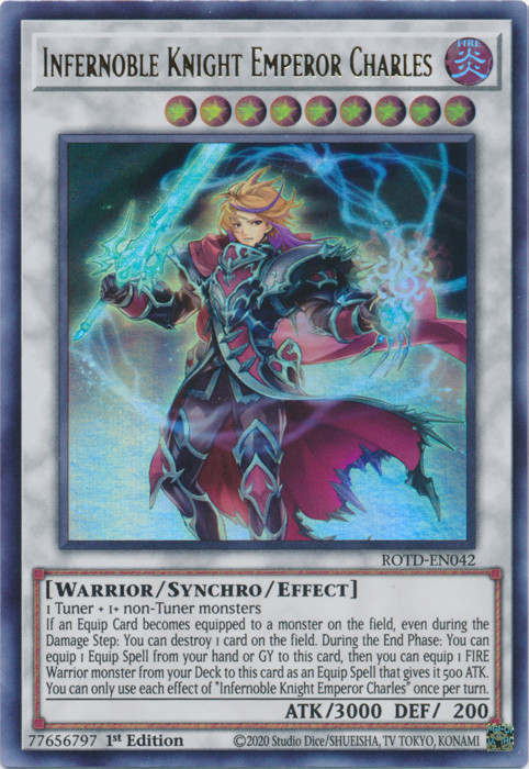 Infernoble Knight Emperor Charles [ROTD-EN042] Ultra Rare | Deep Dive Games St. Marys