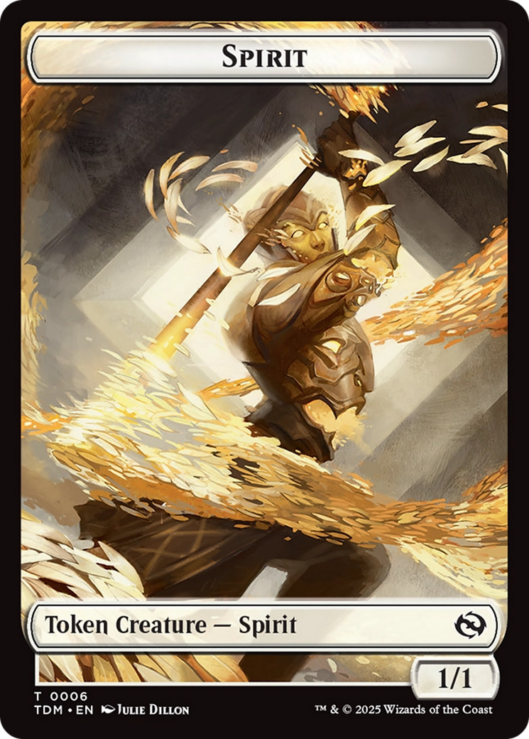 Spirit (0006) // Spirit (0007) Double-Sided Token [Tarkir: Dragonstorm Tokens] | Deep Dive Games St. Marys