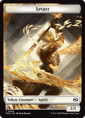 Spirit (0006) // Spirit (0007) Double-Sided Token [Tarkir: Dragonstorm Tokens] | Deep Dive Games St. Marys