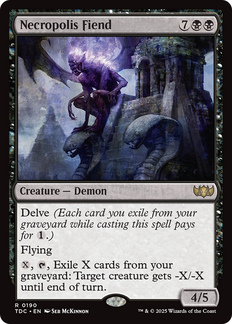 Necropolis Fiend [Tarkir: Dragonstorm Commander] | Deep Dive Games St. Marys