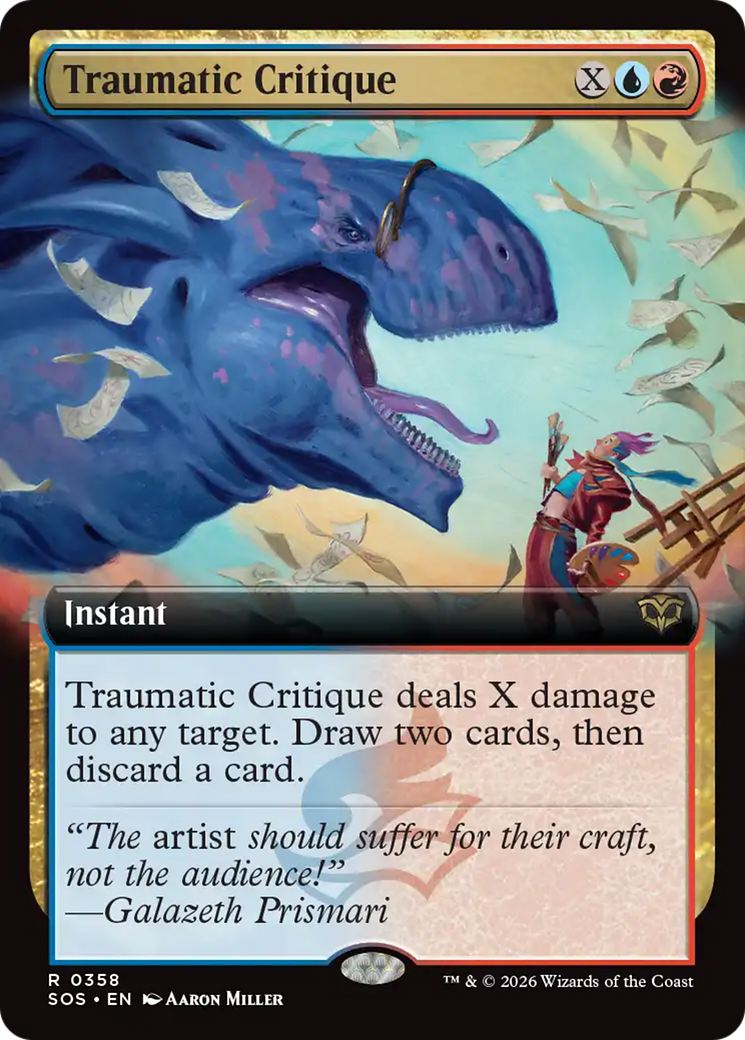 Traumatic Critique (Extended Art) [Secrets of Strixhaven] | Deep Dive Games St. Marys