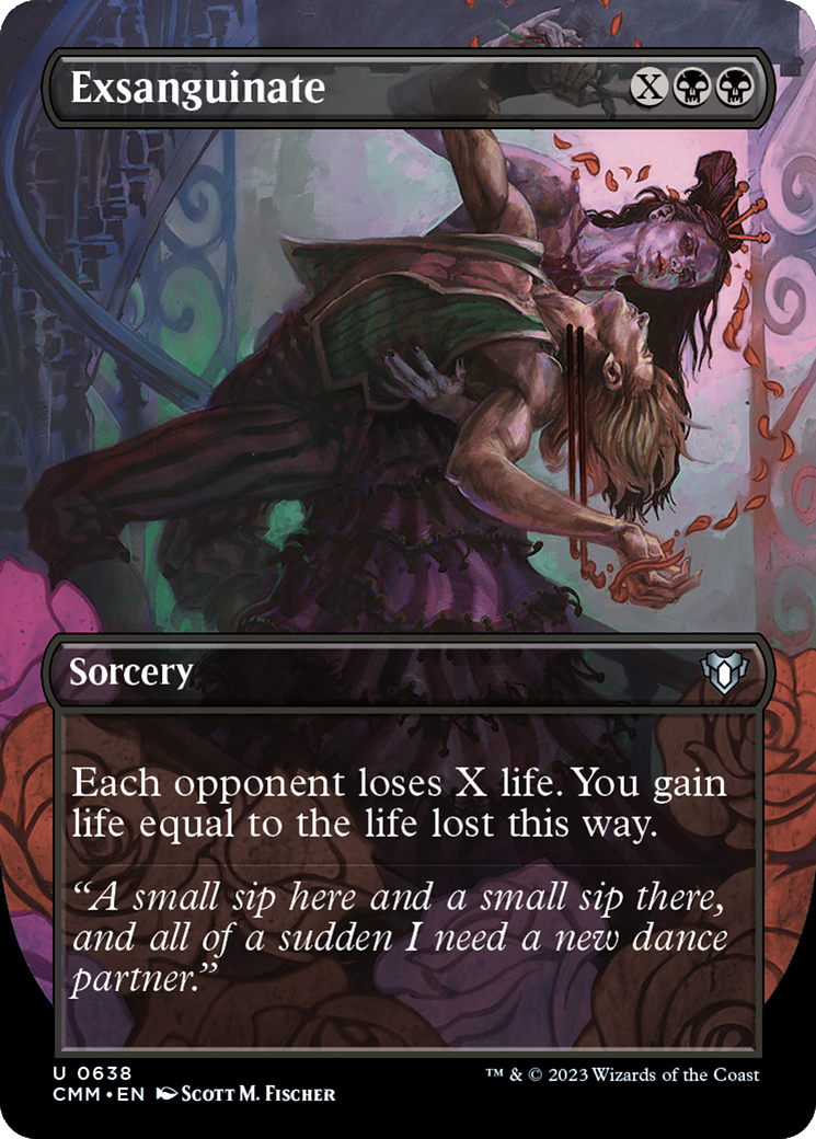 Exsanguinate (Borderless Alternate Art) [Commander Masters] | Deep Dive Games St. Marys