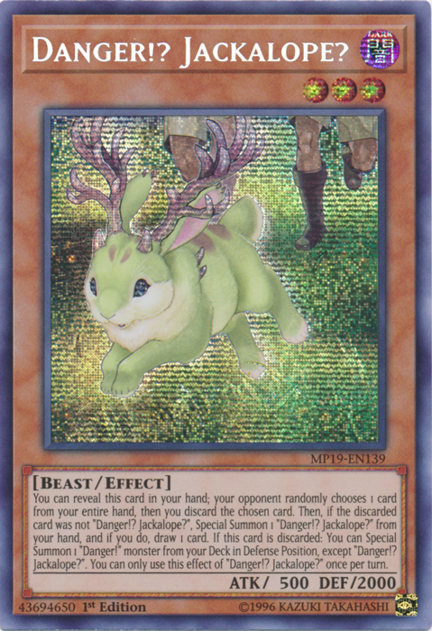 Danger!? Jackalope? [MP19-EN139] Prismatic Secret Rare | Deep Dive Games St. Marys