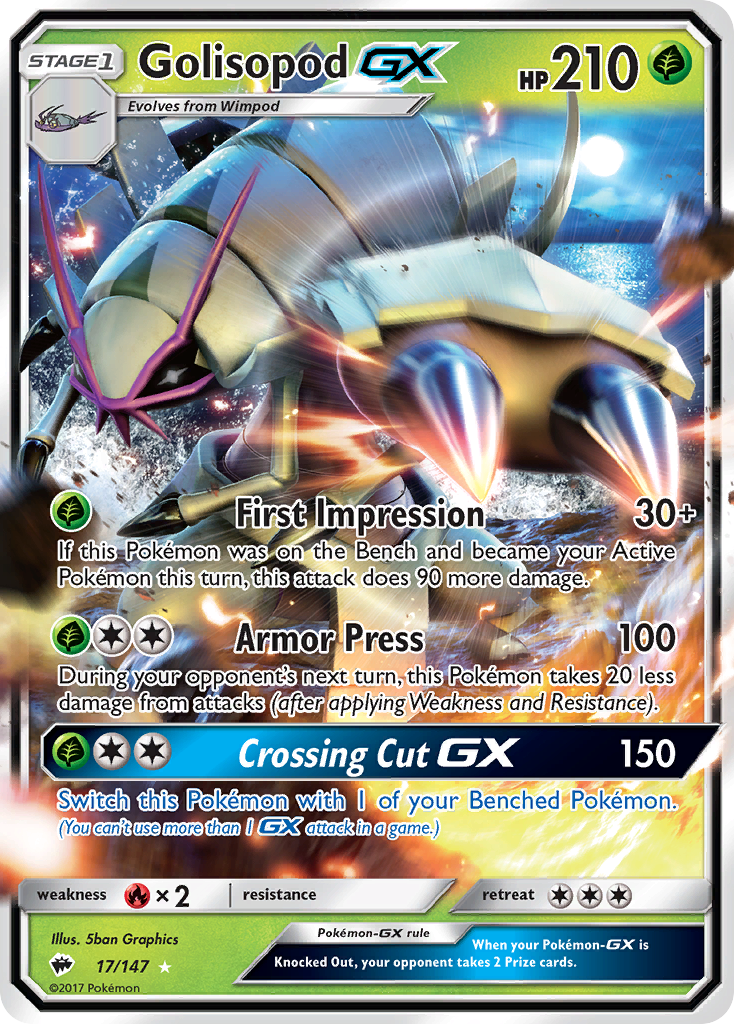 Golisopod GX (17/147) [Sun & Moon: Burning Shadows] | Deep Dive Games St. Marys