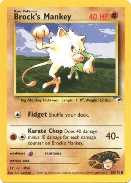 Brock's Mankey (68/132) [Gym Heroes Unlimited] | Deep Dive Games St. Marys