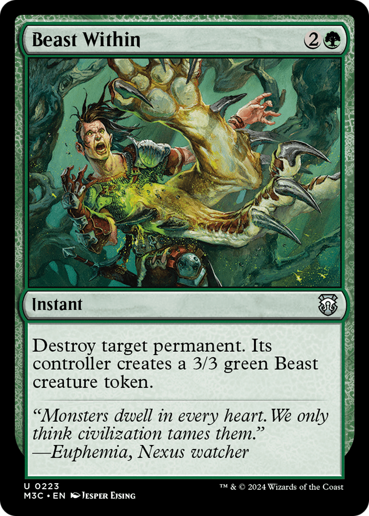 Beast Within (Ripple Foil) [Modern Horizons 3 Commander] | Deep Dive Games St. Marys
