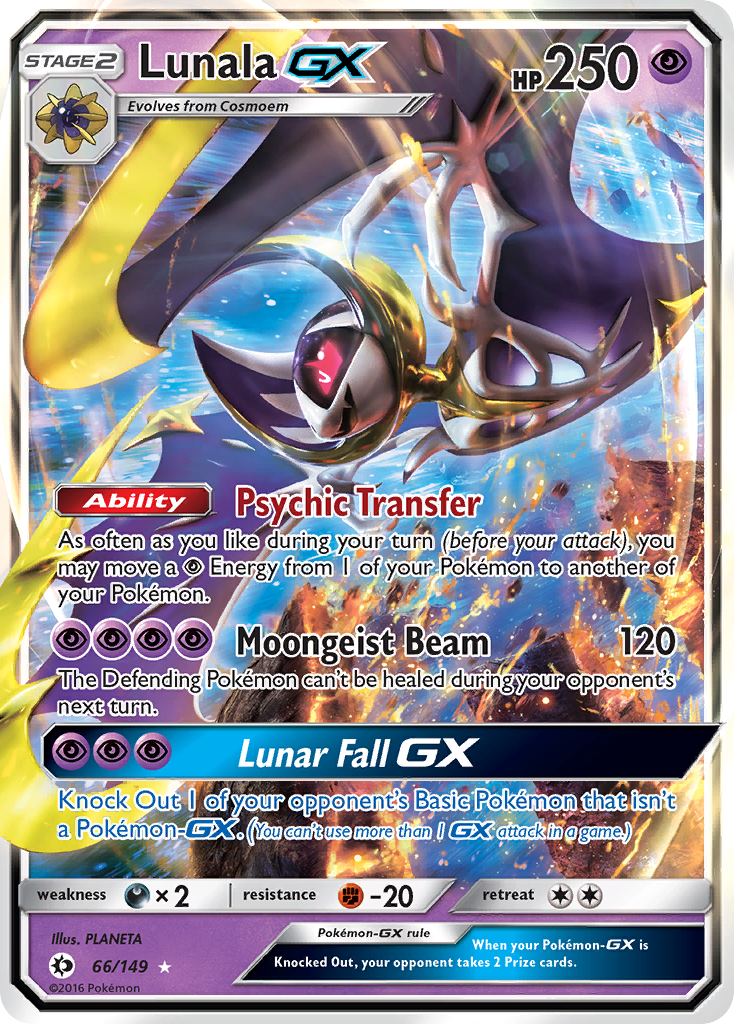 Lunala GX (66/149) [Sun & Moon: Base Set] | Deep Dive Games St. Marys