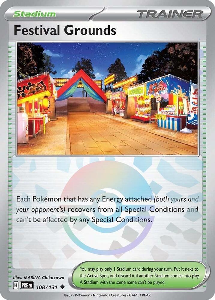Festival Grounds (108/131) (Poke Ball Pattern) [Scarlet & Violet: Prismatic Evolutions] | Deep Dive Games St. Marys
