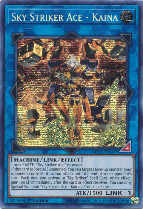 Sky Striker Ace - Kaina [MP20-EN023] Prismatic Secret Rare | Deep Dive Games St. Marys