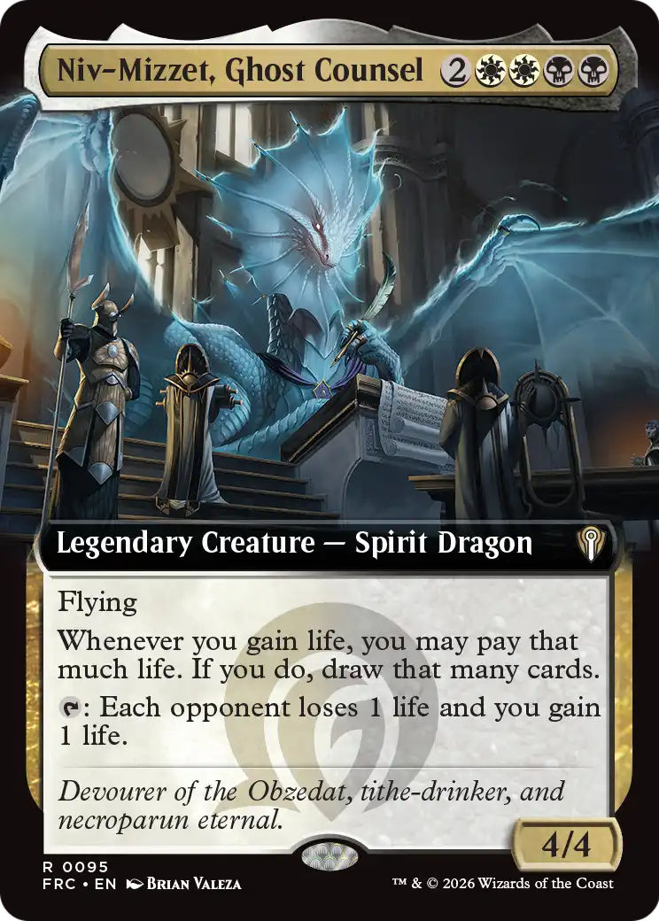 Niv-Mizzet, Ghost Counsel (Extended Art) [Reality Fracture Commander] | Deep Dive Games St. Marys
