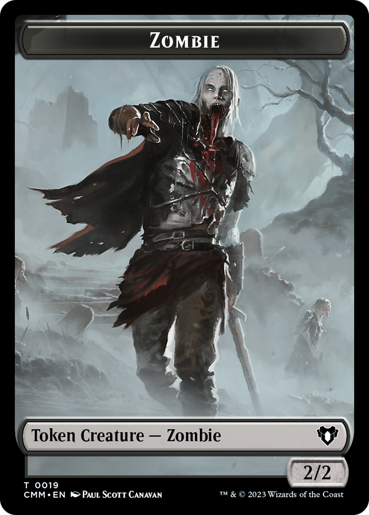Zombie Token (19) [Commander Masters Tokens] | Deep Dive Games St. Marys