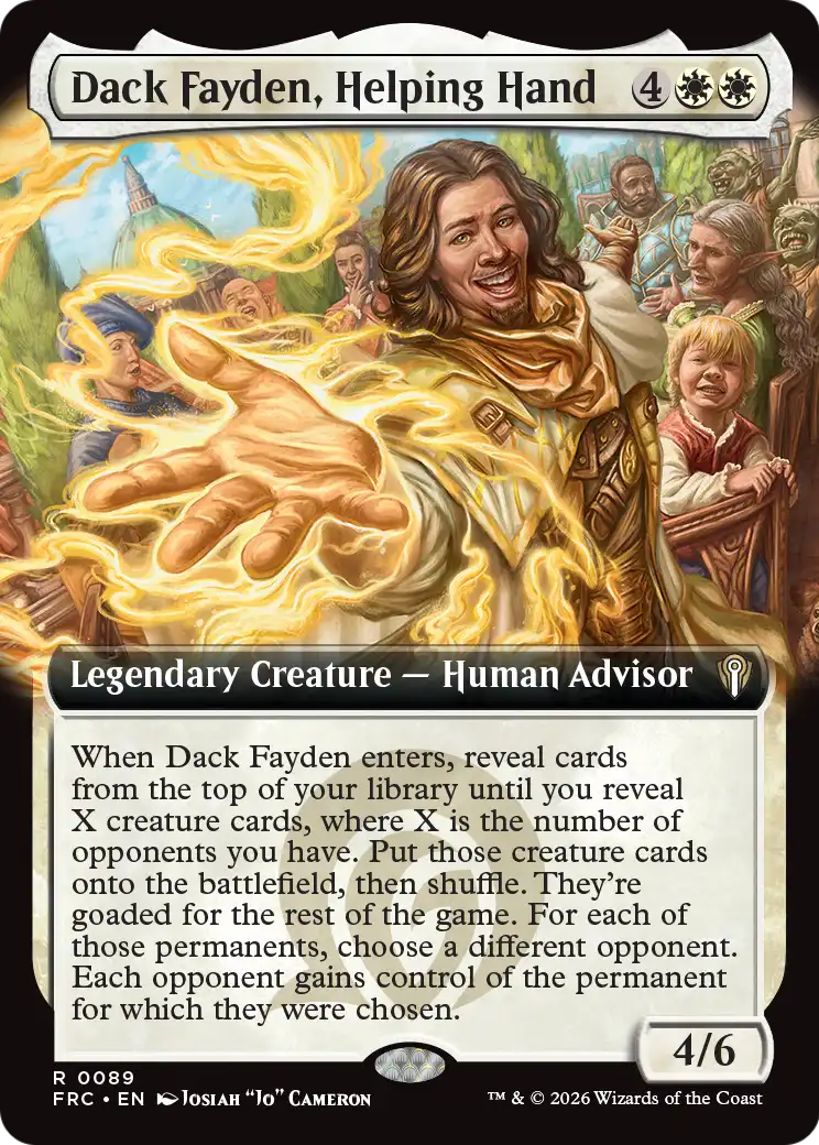 Dack Fayden, Helping Hand (Extended Art) [Reality Fracture Commander] | Deep Dive Games St. Marys