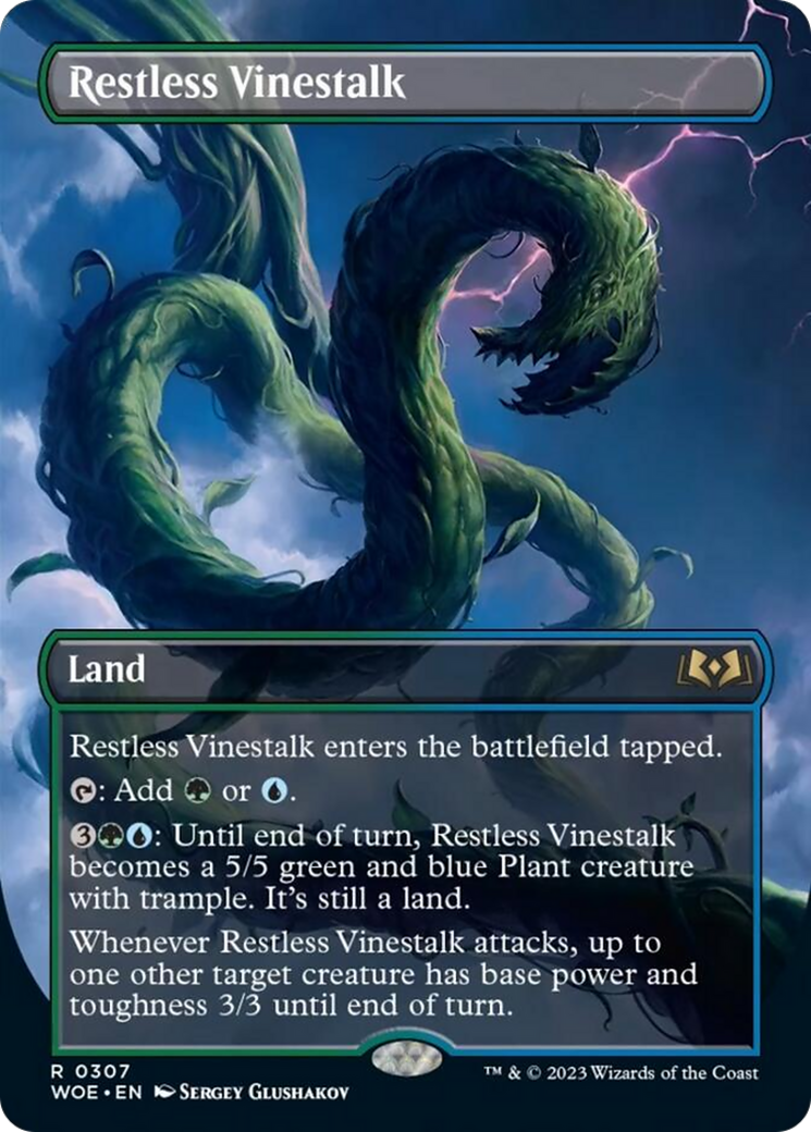 Restless Vinestalk (Borderless) [Wilds of Eldraine] | Deep Dive Games St. Marys