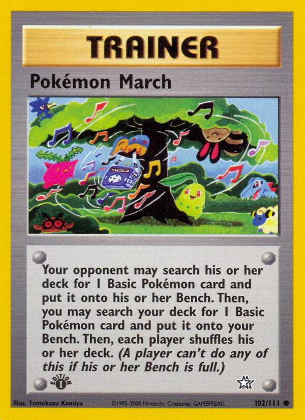 Pokemon March (102/111) [Neo Genesis 1st Edition] | Deep Dive Games St. Marys