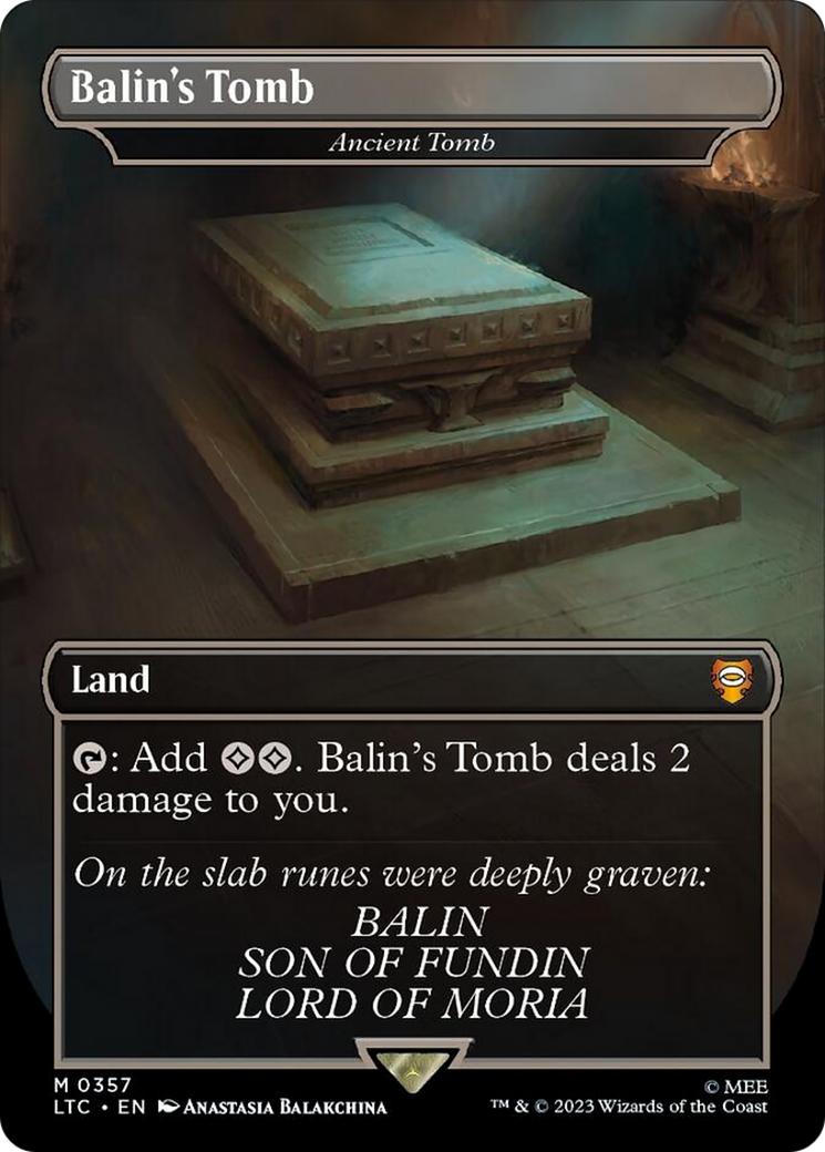Balin's Tomb - Ancient Tomb (Borderless) [The Lord of the Rings: Tales of Middle-Earth Commander] | Deep Dive Games St. Marys