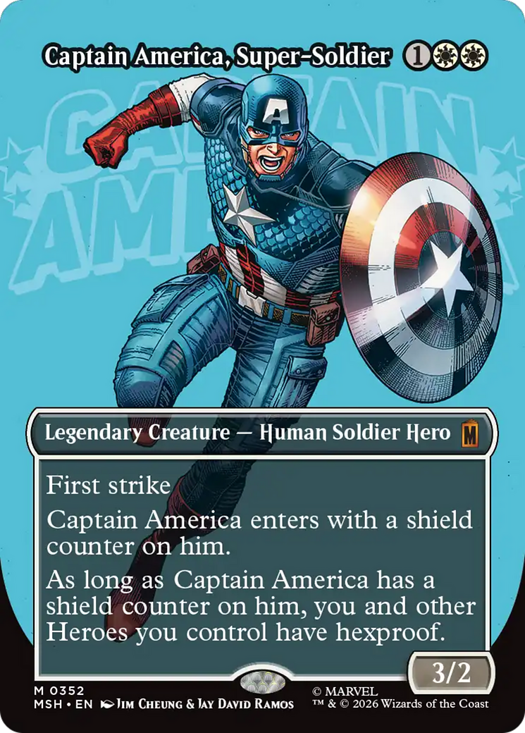 Captain America, Super-Soldier (Borderless) (0352) [Marvel Super Heroes] | Deep Dive Games St. Marys