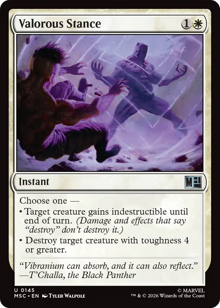 Valorous Stance (Surge Foil) [Marvel Super Heroes Commander] | Deep Dive Games St. Marys