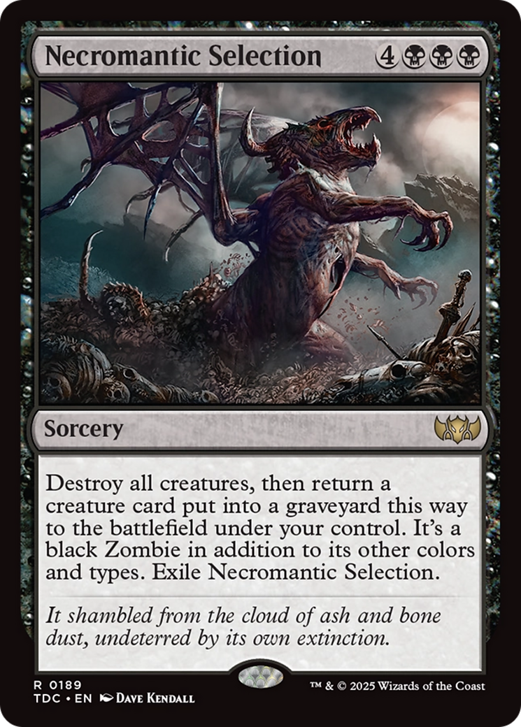 Necromantic Selection [Tarkir: Dragonstorm Commander] | Deep Dive Games St. Marys