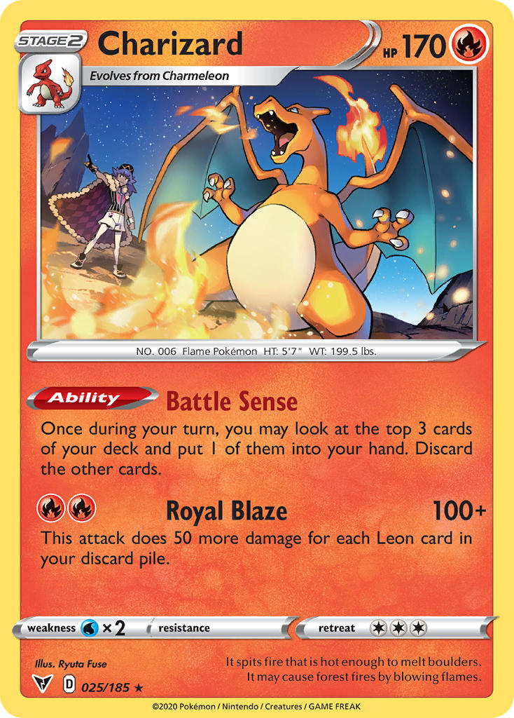 Charizard (025/185) [Sword & Shield: Vivid Voltage] | Deep Dive Games St. Marys