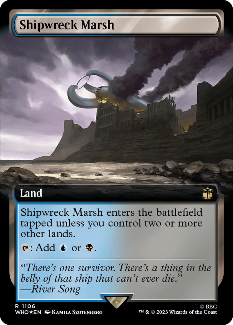 Shipwreck Marsh (Extended Art) (Surge Foil) [Doctor Who] | Deep Dive Games St. Marys