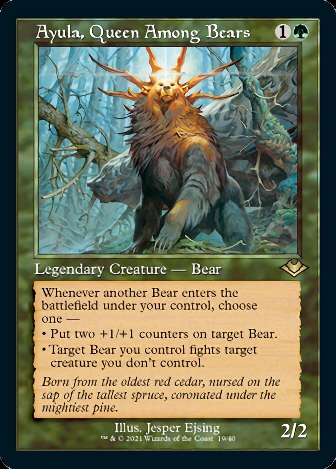 Ayula, Queen Among Bears (Retro Foil Etched) [Modern Horizons] | Deep Dive Games St. Marys