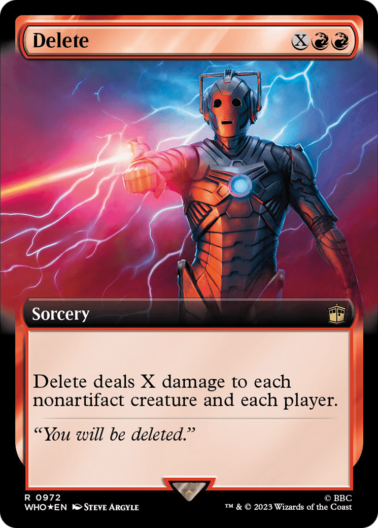 Delete (Extended Art) (Surge Foil) [Doctor Who] | Deep Dive Games St. Marys