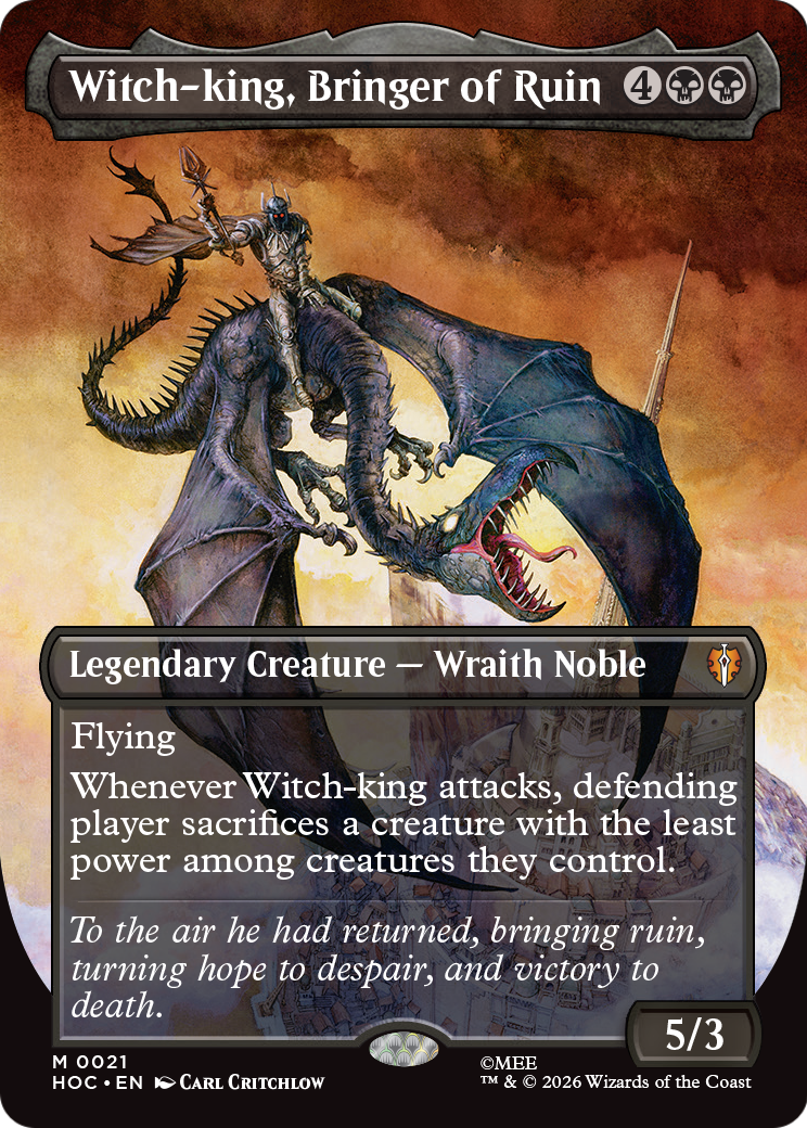 Witch-king, Bringer of Ruin (Borderless) [The Hobbit: Eternal-Legal] | Deep Dive Games St. Marys