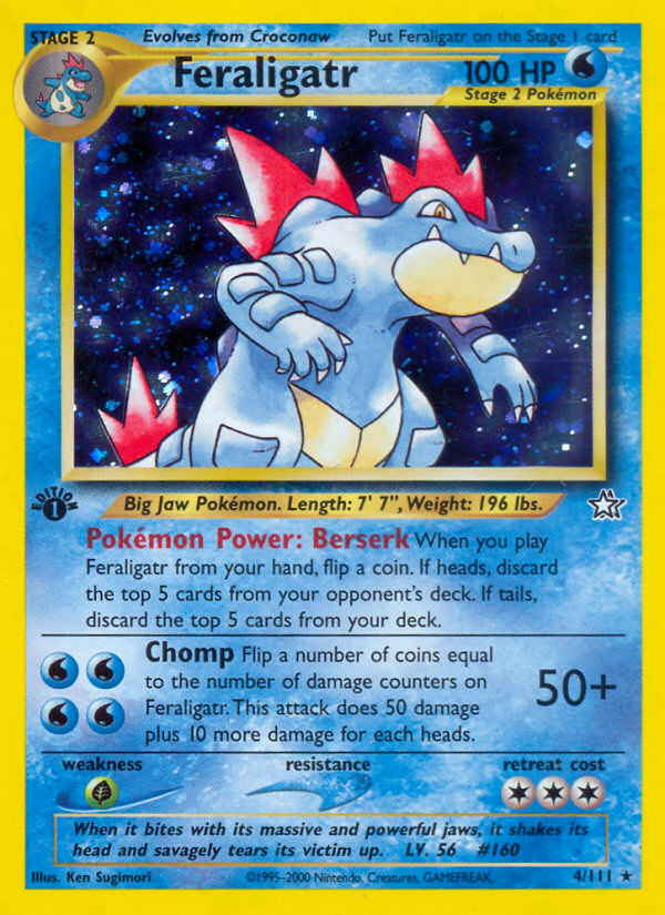 Feraligatr (4/111) [Neo Genesis 1st Edition] | Deep Dive Games St. Marys