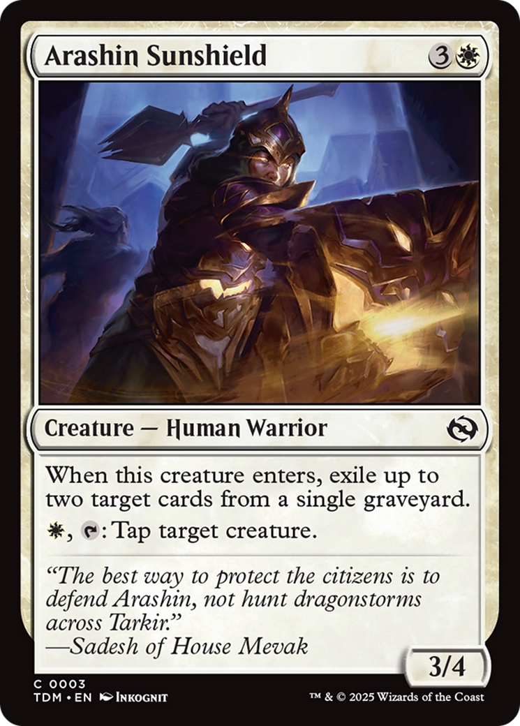 Arashin Sunshield [Tarkir: Dragonstorm] | Deep Dive Games St. Marys
