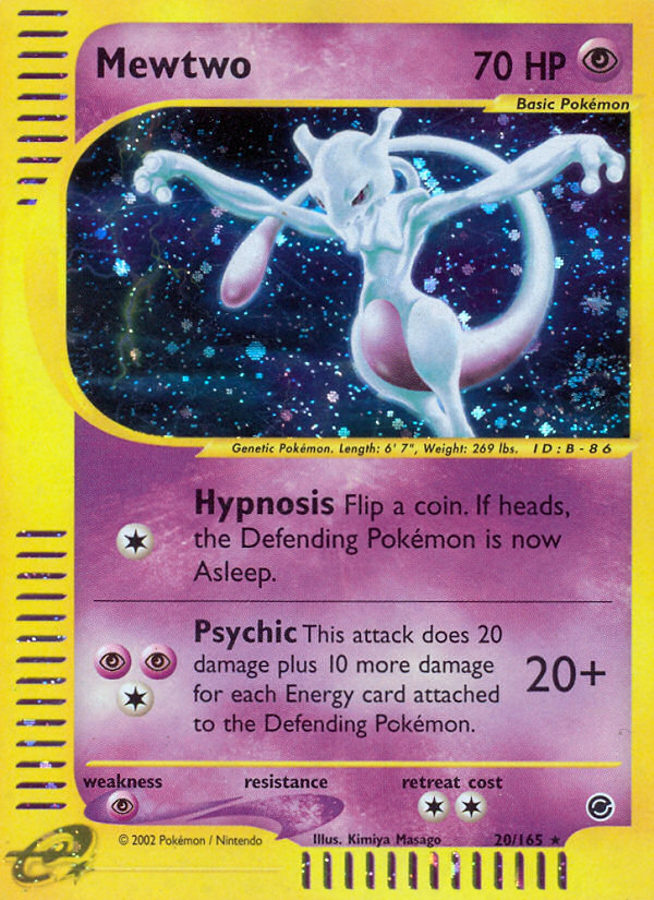 Mewtwo (20/165) [Expedition: Base Set] | Deep Dive Games St. Marys