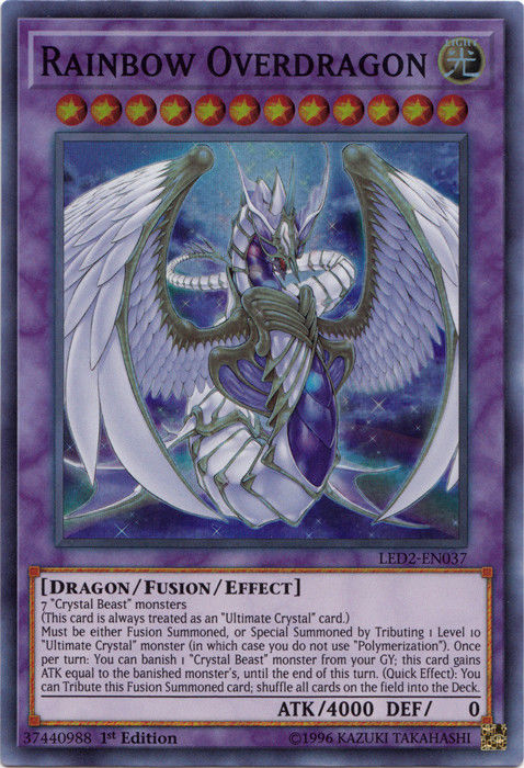 Rainbow Overdragon [LED2-EN037] Super Rare | Deep Dive Games St. Marys