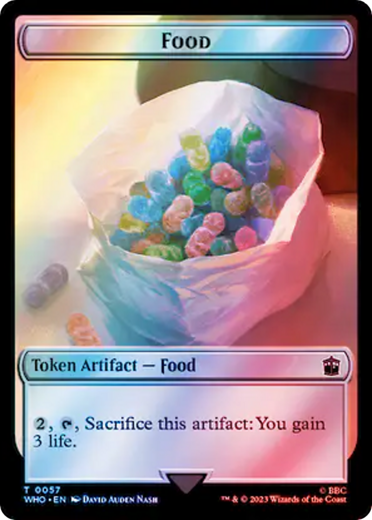 Horse // Food (0057) Double-Sided Token (Surge Foil) [Doctor Who Tokens] | Deep Dive Games St. Marys