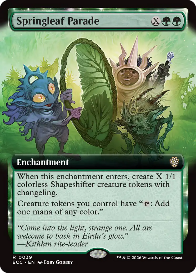 Springleaf Parade (Extended Art) [Lorwyn Eclipsed Commander] | Deep Dive Games St. Marys