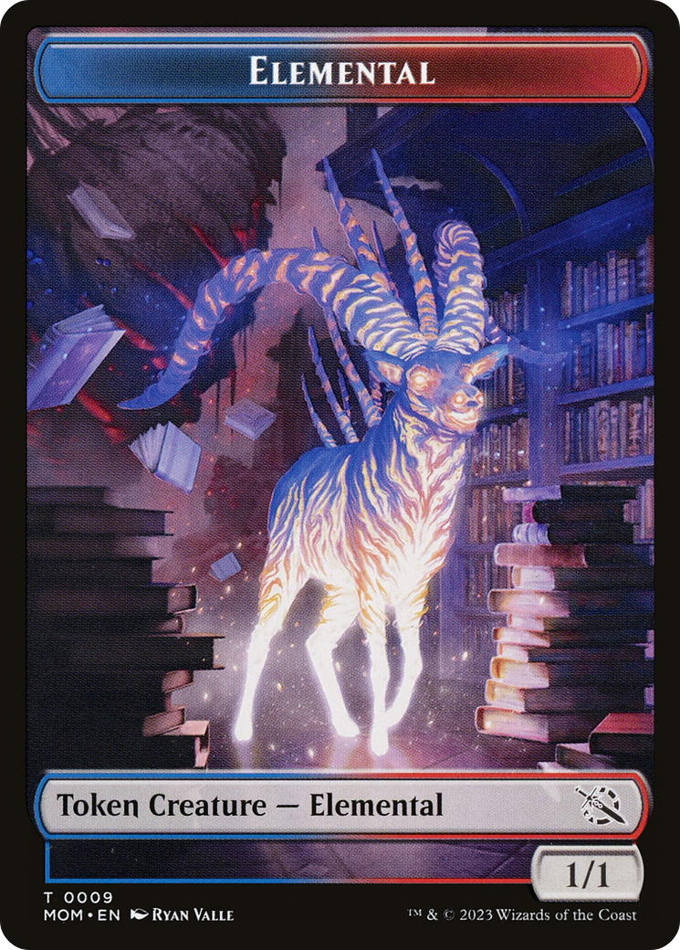 Elemental (09) // Dinosaur Double-Sided Token [March of the Machine Tokens] | Deep Dive Games St. Marys